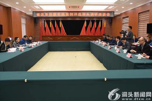 省改革评审委员会调研洞头改革创新工作